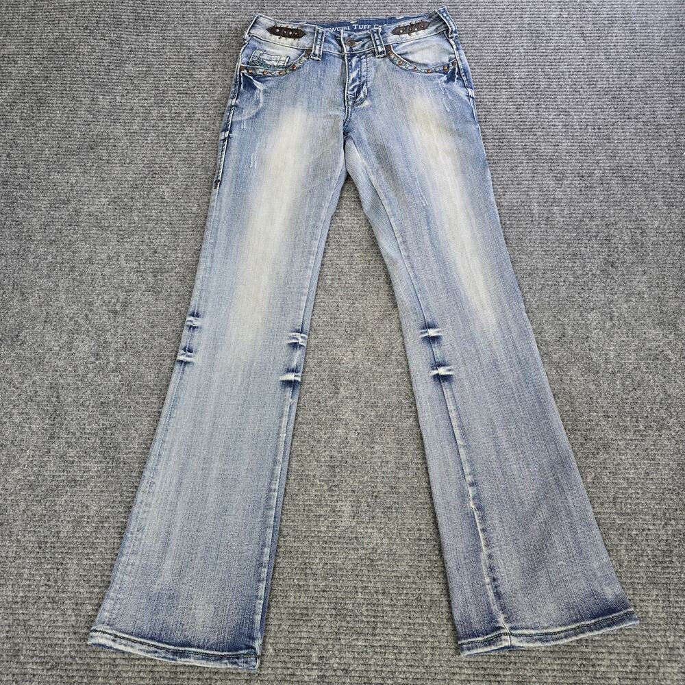 Cowgirl Tuff Vintage Jeans Womens 27x33 Bootcut Studded Western Embroidered